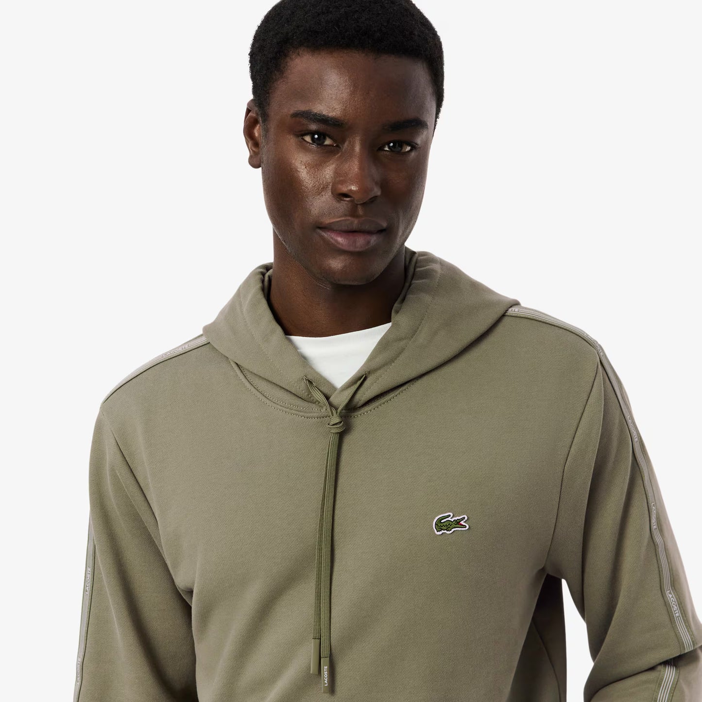 Logo Stripe Zipped Hoodie