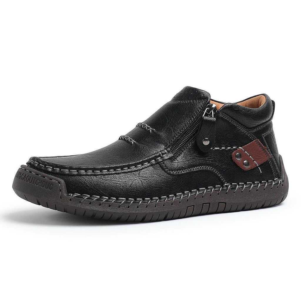 Men’s Handmade Premium Leather Slip-On Driving Boots