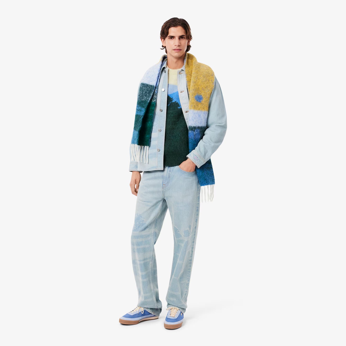Landscape Jacquard Alpaca Wool Sweater