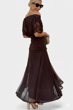 Victoria - Long Floral V-Neck Dress