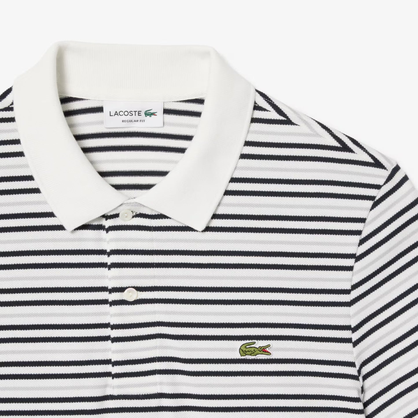Klassisches gestreiftes Petit Piqué Poloshirt